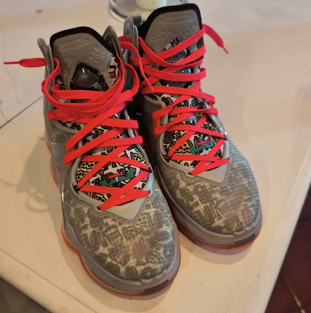 Nike Lebron 19 Fast Food Multicolor High-Top Basketball Sneakers